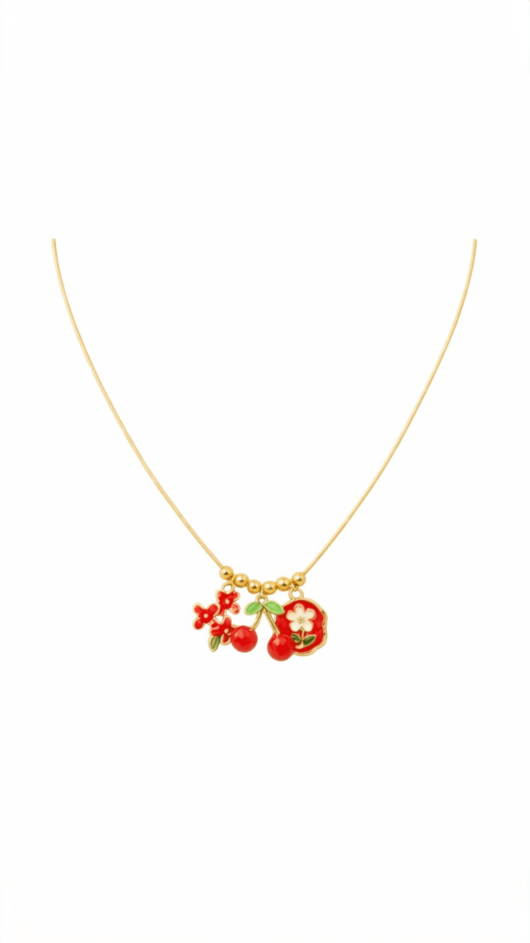Suhira Cherry Blossom Charm Necklace