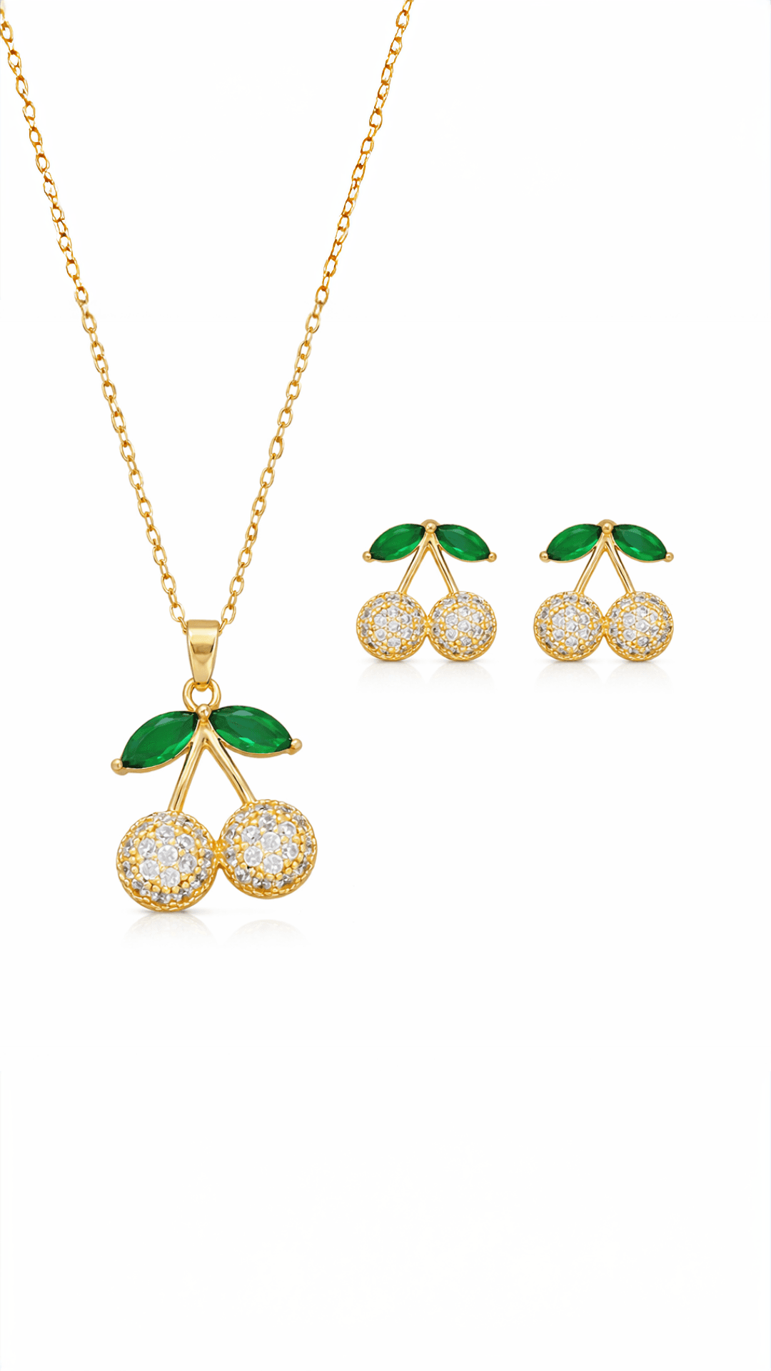 Suhira Cherry Sparkle Pendant Set