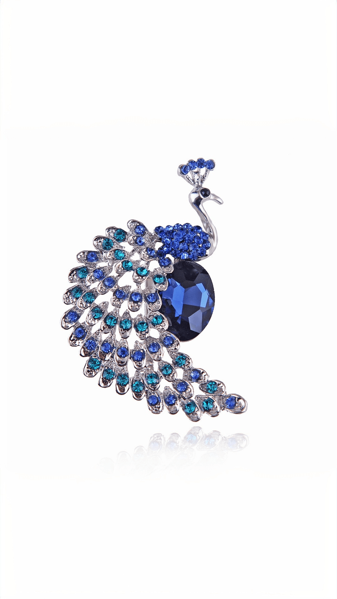 Suhira Royal Peacock Crystal Brooch